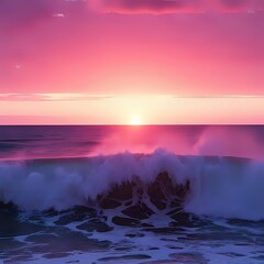 Naklejka premium sunrise over the sea weather beach light dark