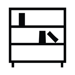 Black and white vector furniture icons set for business and web design illustration