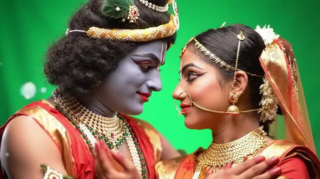 Radha Krishna with Indian Couple, and Love.
