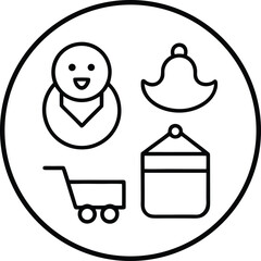 shopping cart icons set