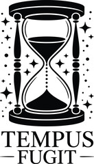 Hourglass Vector Illustration, Sand Timer Symbol of Time Passing.