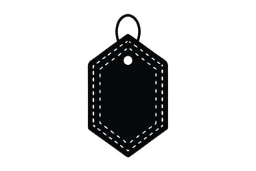 handmade tag label icon vector icon silhouette