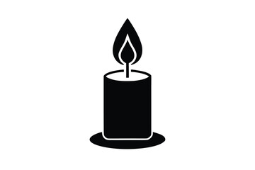 handmade candle icon vector icon silhouette