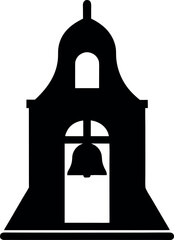 Stylized cross section of building rendered in bold silhouette format