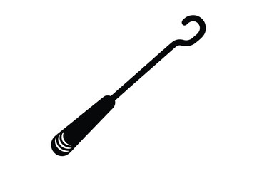 crochet hook icon vector icon silhouette