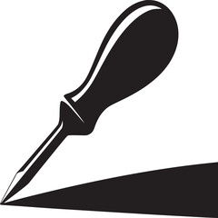 Black and White Screwdriver Icon