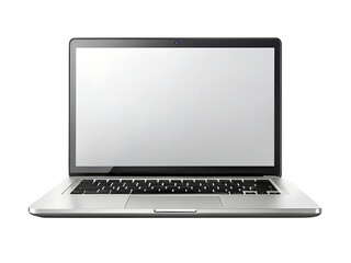 Open laptop computer isolated on transparent background