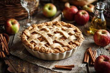 Celebrate autumn with a delicious homemade apple pie perfect for Thanksgiving or cozy fall baking projects and recipes