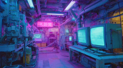 Neon Nexus: Control Room of Tomorrow
