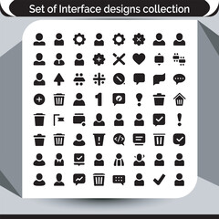 Collection of Interface Designs User Interface Elements and Icons for App and Web Development Projects