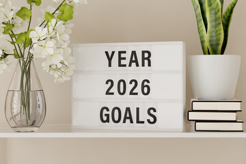 A lightbox displaying the words 