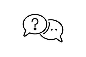 two overlapping chat bubbles with one highlighted for messaging