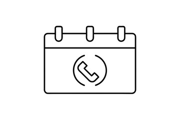 calendar outline icon date planner schedule organization time management