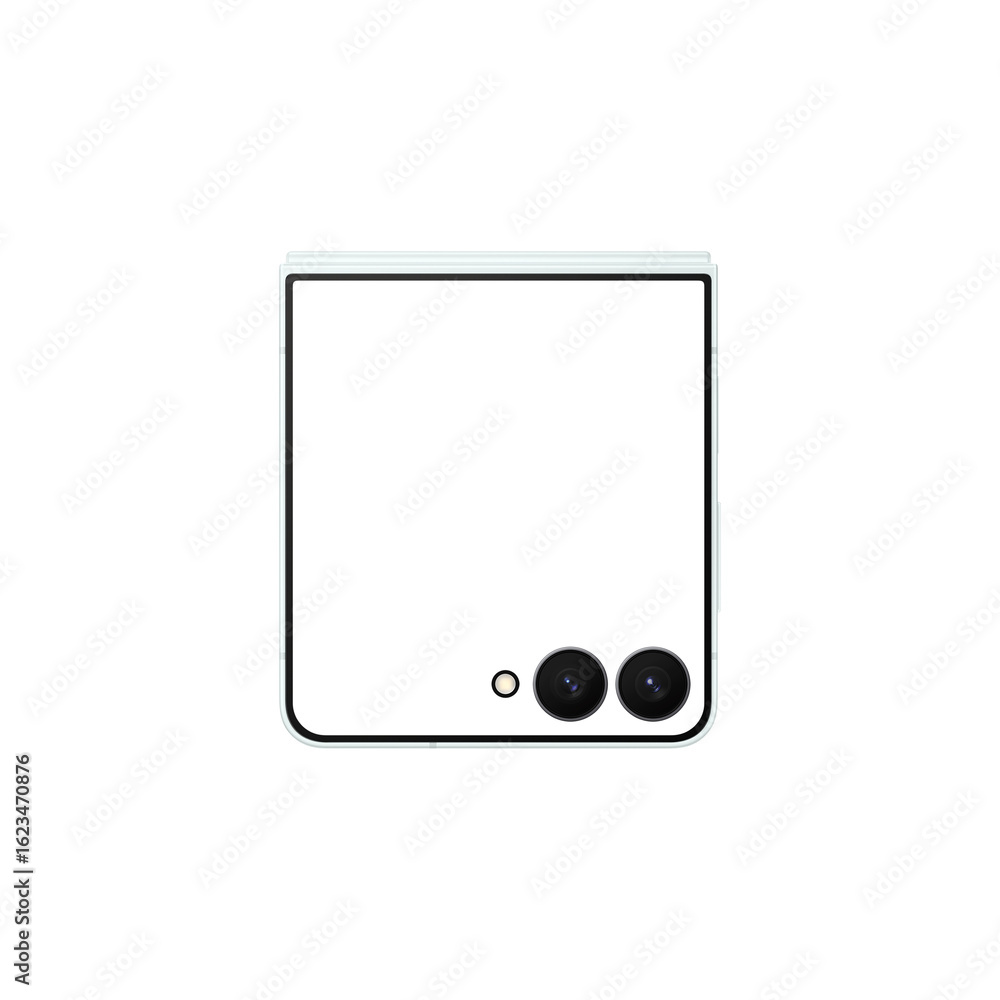 Wall mural similar to android device mint smartphone mockup template without background and with white screen