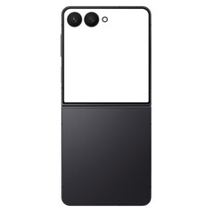 Similar to android device jetblack smartphone mockup template without background and with white screen 