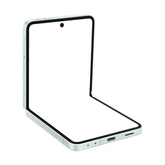 Similar to android device mint smartphone mockup template without background and with white screen 