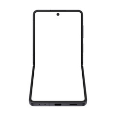 Similar to android device jetblack smartphone mockup template without background and with white screen 