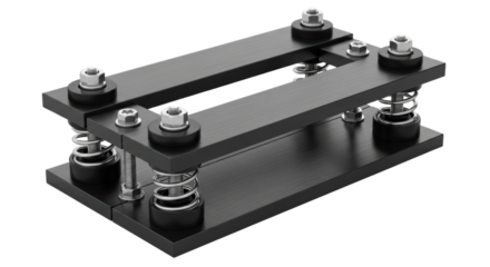 Heavy-Duty Vibration Isolation Mount with Springs and Bolts
