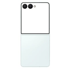 Mint flip smartphone similar to android device without screen and background. Only frames. Template for mockup or advertisment