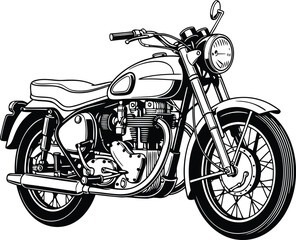 Obraz premium Vector illustration of motorcycle isolated on white