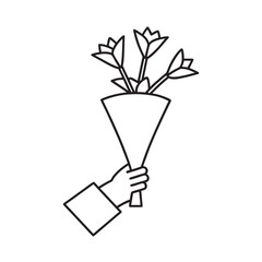 Farewell Bouquet In Hand Silhouette