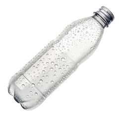 Sparkling water bottle isolated on transparent background