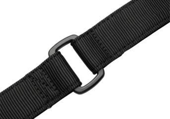 Black Nylon Strap with Adjustable Plastic D-Ring Buckle
