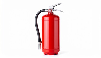 Fototapeta premium Red Fire Extinguisher Safety Equipment Emergency Preparedness.