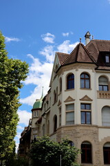 Fototapeta premium Altbaufassaden im Ring-Quartier von Basel