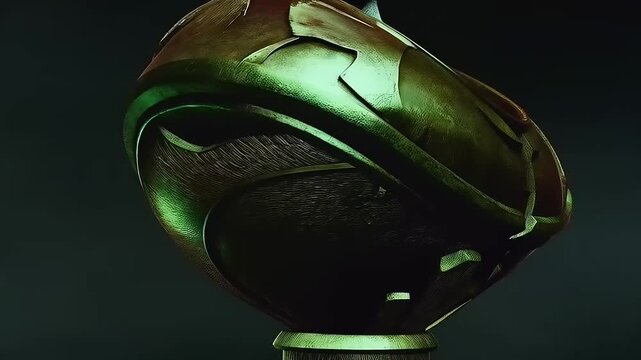 Steampunk Goggles in Extreme Macro with Detailed Reflections and Green Illumination