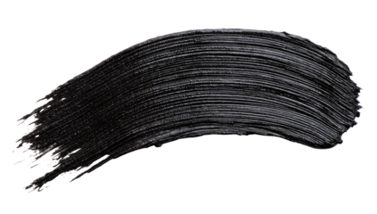 Dark smudge of mascara on black background