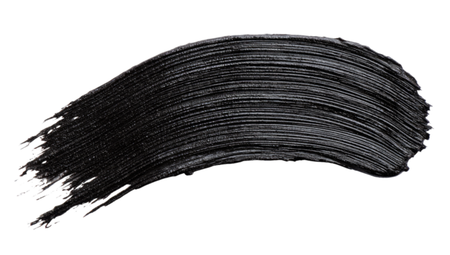Dark smudge of mascara on black background