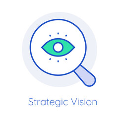  Vision Strategy Icon – Planning Insight, Company Vision, Business Forecast, Market Direction, Innovation Focus