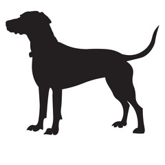 Dog silhouette vector illustration art design. Dog head logo icon set