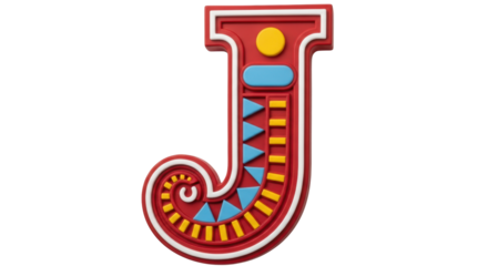 Isolated Letter J Design