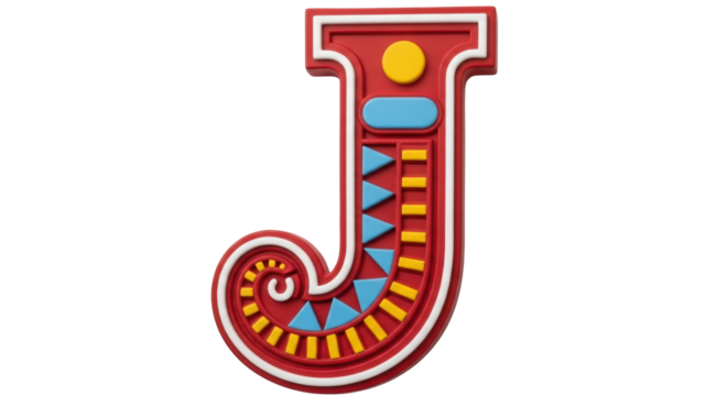 Isolated Letter J Design