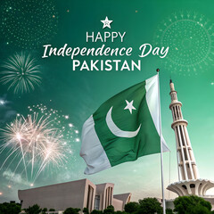Pakistan independence day social media instagram story template