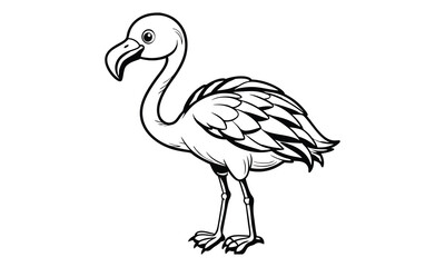 Obraz premium Flamingo t shirt design silhouette and vector line art Tropical Flamingo Graphic for Casual and Eco-Friendly Wear