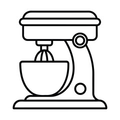 Electric mixer vector on white background