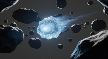 Crystalline Core in Asteroid Field