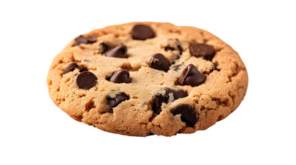 A chocolate chip cookie with a lot of chocolate chips on it