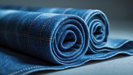 Rolls of denim fabric, blue jeans material, textile, clothing, fashion, cotton, accessories, apparel, sewing, fabric texture