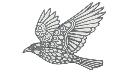 Isolated Decorative Flying Bird