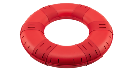 Isolated red lifebuoy