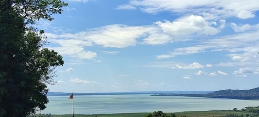 Panoramic view from castle of Szigliget