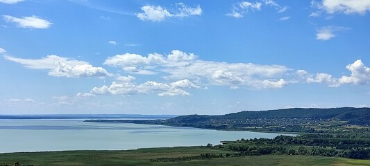 Fototapeta premium Panoramic view from castle of Szigliget
