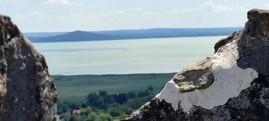Panoramic view from castle of Szigliget