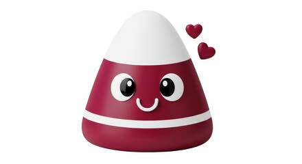 Fototapeta premium Isolated cute cartoon candy character on white background