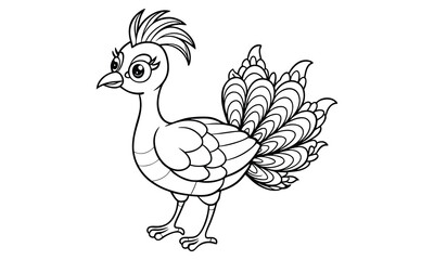 Peacock t shirt design silhouette and vector line art Colorful Peacock Graphic for Elegant and Casual Wear
