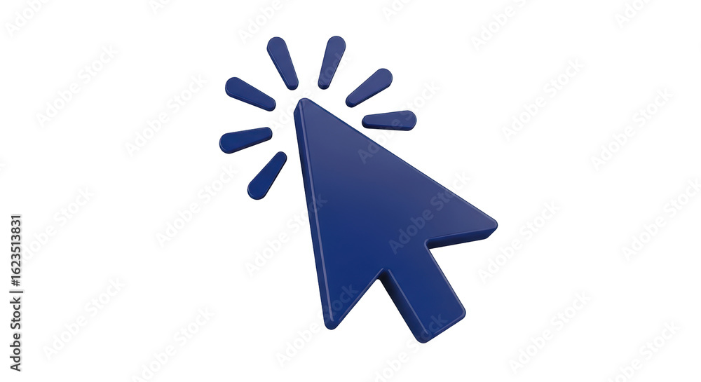 Aufkleber isolated blue mouse pointer click
